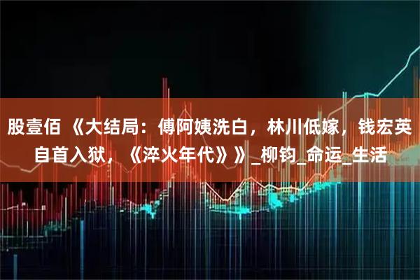 股壹佰 《大结局：傅阿姨洗白，林川低嫁，钱宏英自首入狱，《淬火年代》》_柳钧_命运_生活