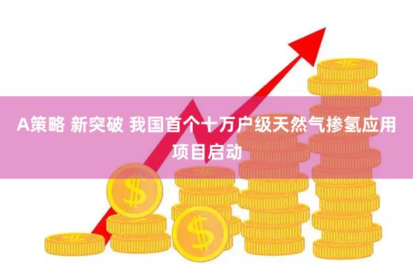 A策略 新突破 我国首个十万户级天然气掺氢应用项目启动